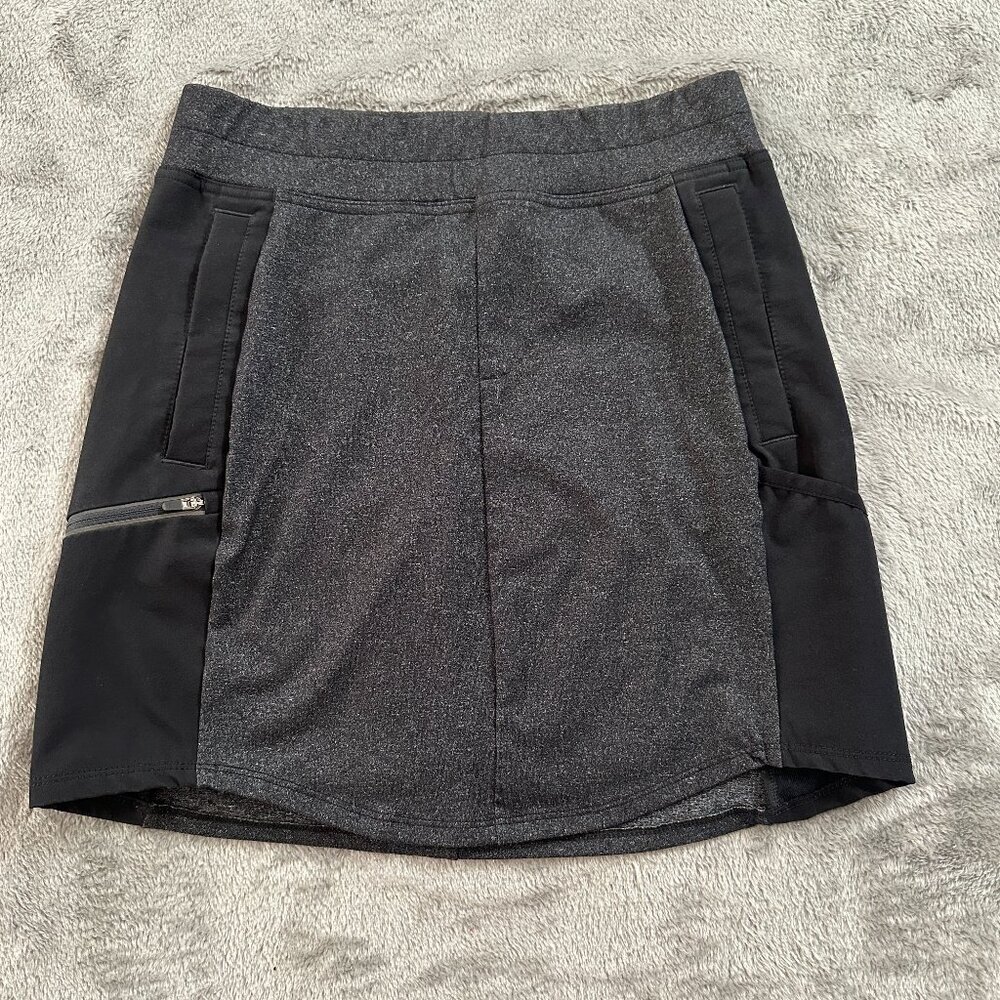 Title Nine Skirt Gray Black Pull On XS Athletic Athleisure Tennis Golf Hiking